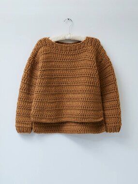 ATELIER DELPHINE  Elmira Handmade Wool Sweater in Camel S